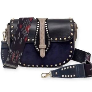 CLARIS VIROT PYTHON STUDDED ANDREA BAG
